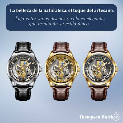 Orión | Reloj informal de negocios con diseño hueco de doble cara | 40.5 mm