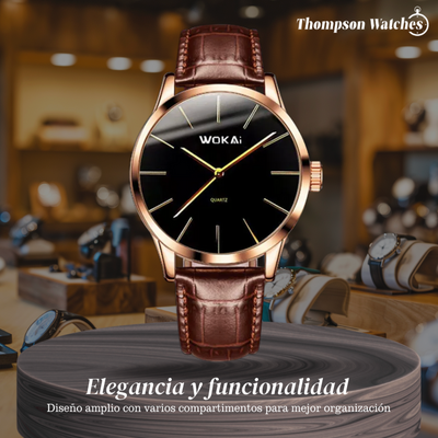 Ian | Reloj de Cuarzo Rosa Dorado Elegante Dean | 40mm