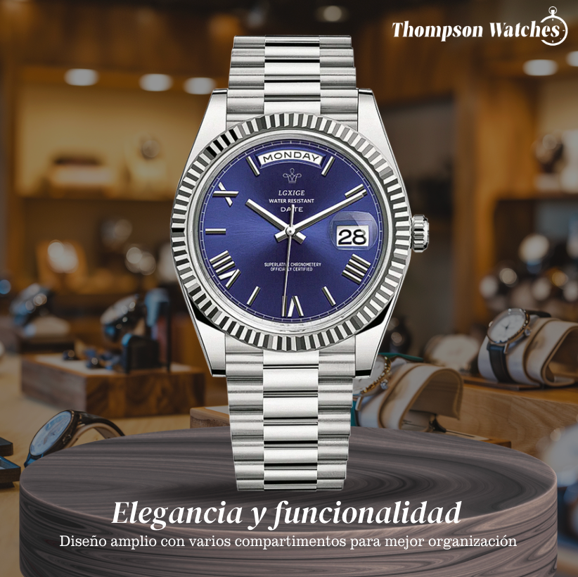 Reloj Frederick | Líneas precisas y estilo clásico de día y fecha | 40 mm