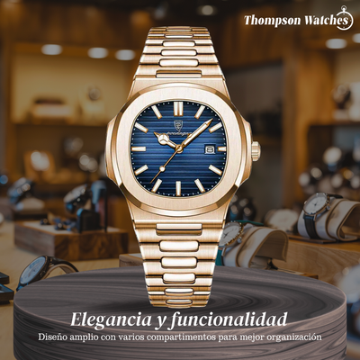 Adriel | Reloj de Marco de Acabado en Oro Rosa Refinado y Elegante | 40mm