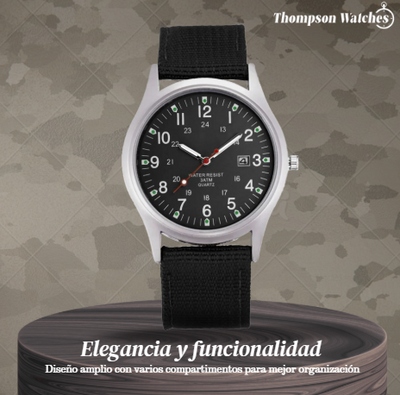 Mateo | Reloj de campo resistente con correa de lona duradera | 40mm