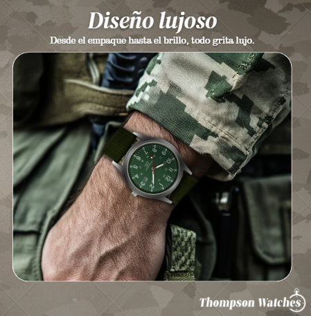 Mateo | Reloj de campo resistente con correa de lona duradera | 40mm