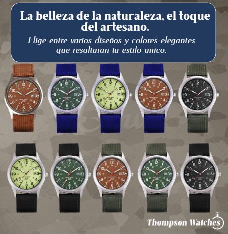 Mateo | Reloj de campo resistente con correa de lona duradera | 40mm