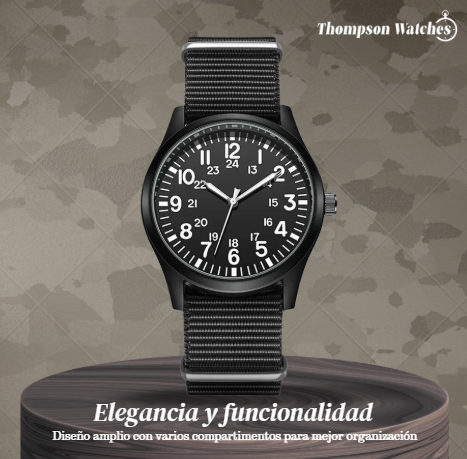 Nicolas | Reloj de campo luminoso con correa táctica | 41 mm