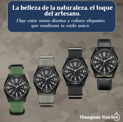 Nicolas | Reloj de campo luminoso con correa táctica | 41 mm