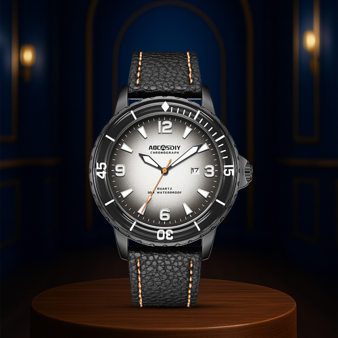 Jeferson | Reloj de cuero resistente para hombre | 44 mm