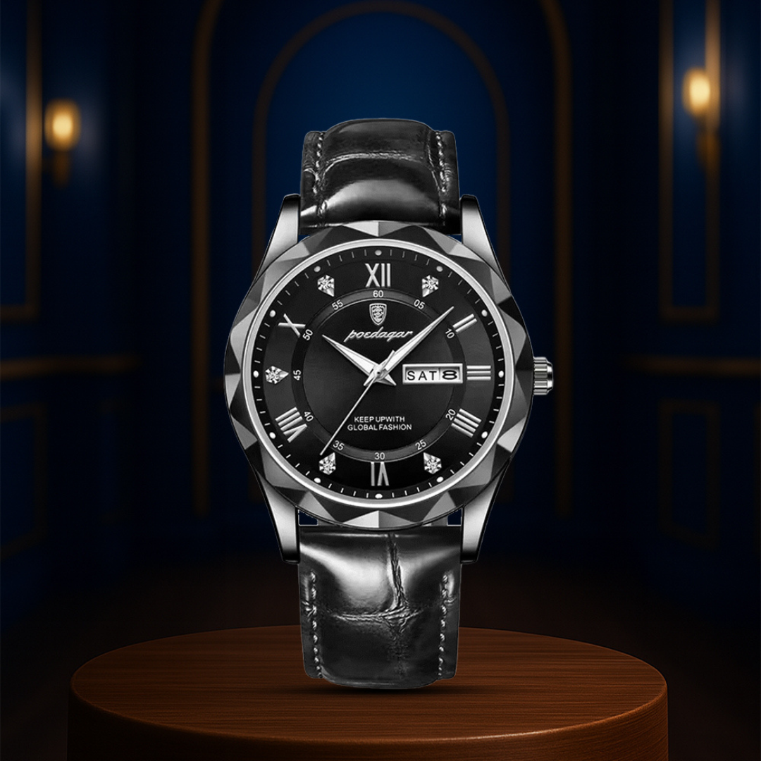 Brody | Elegante reloj de cuarzo con correa de piel | 40 mm