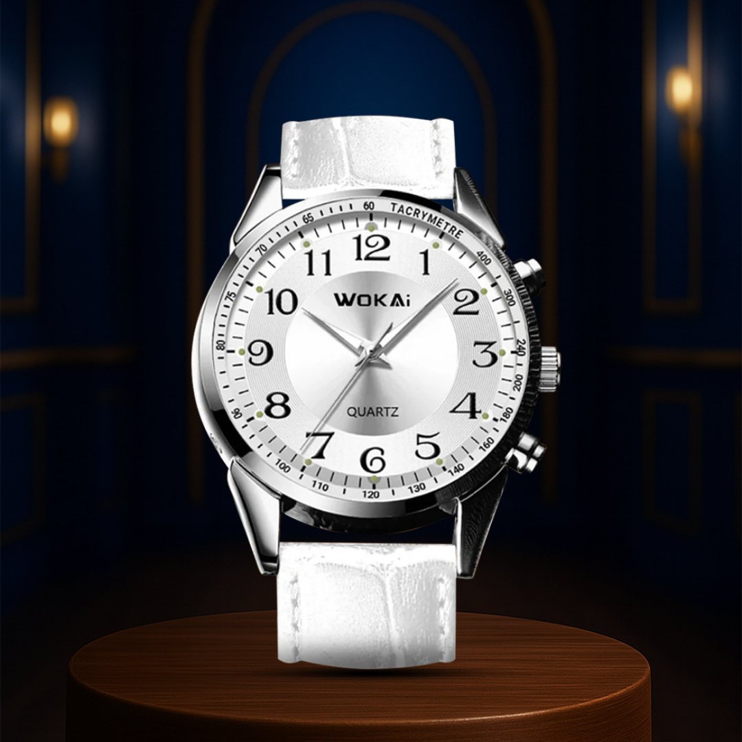 Jerick | Elegante reloj de cuero con taquímetro | 40 mm