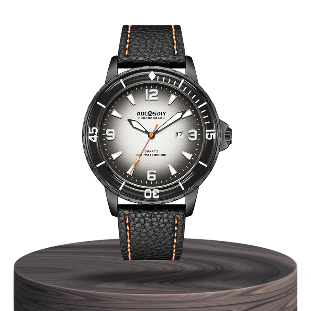 Jeferson | Reloj de cuero resistente para hombre | 44 mm
