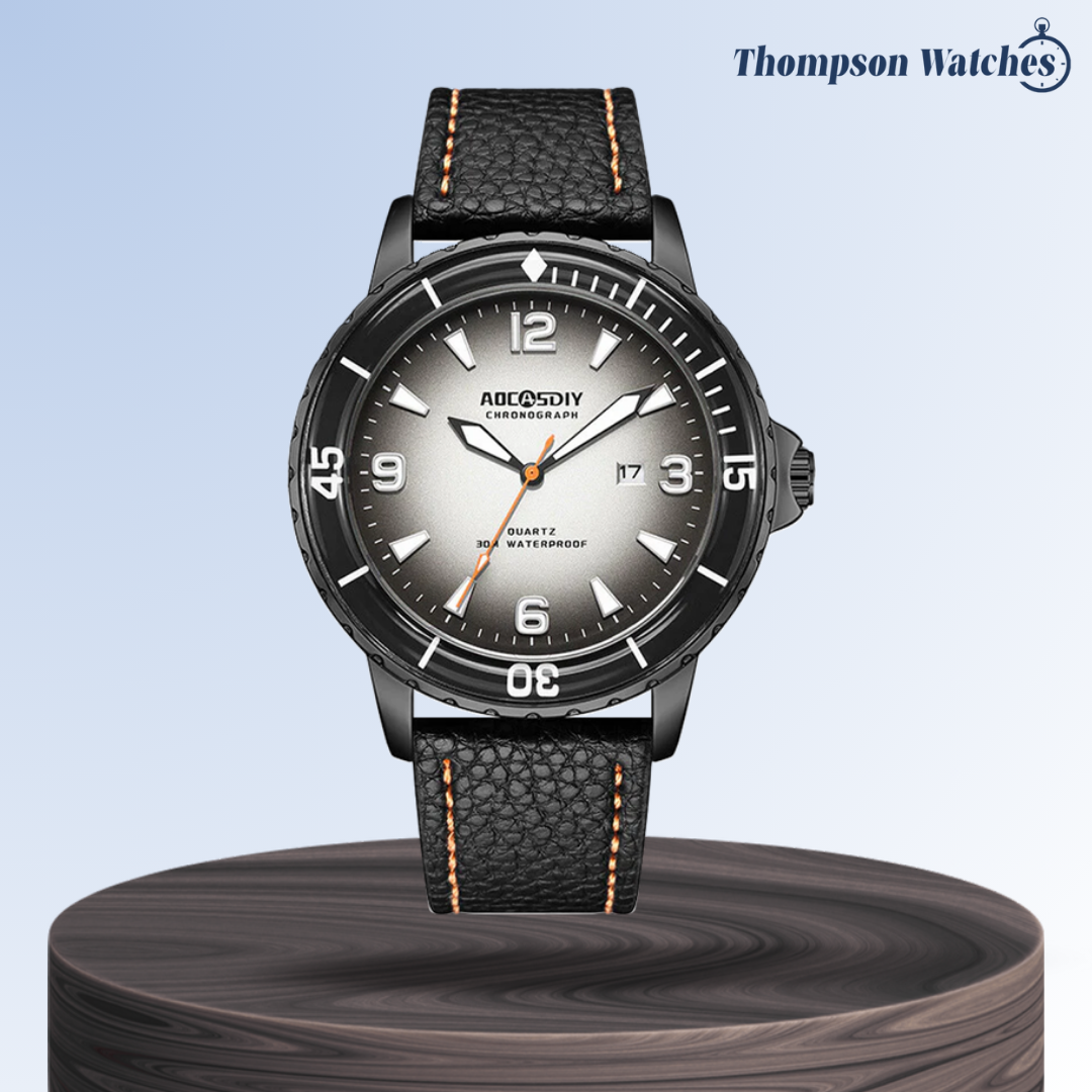 Jeferson | Reloj de cuero resistente para hombre | 44 mm