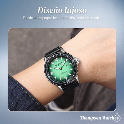 Jeferson | Reloj de cuero resistente para hombre | 44 mm
