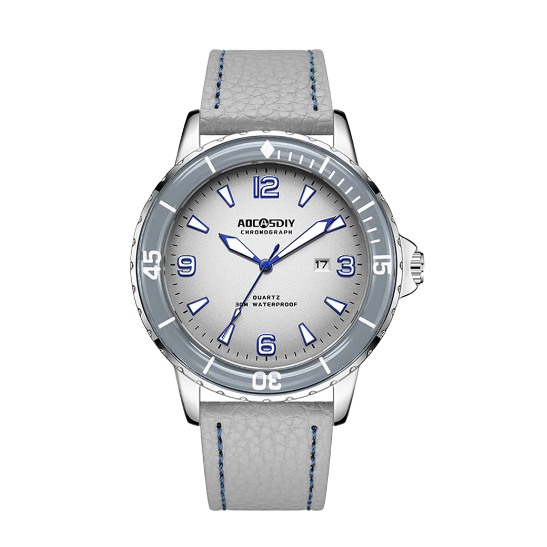 Jeferson | Reloj de cuero resistente para hombre | 44 mm