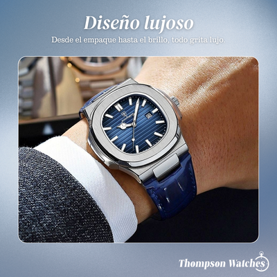 Elias | Estuche elegante combinado con una correa de cuero clásica | 40mm