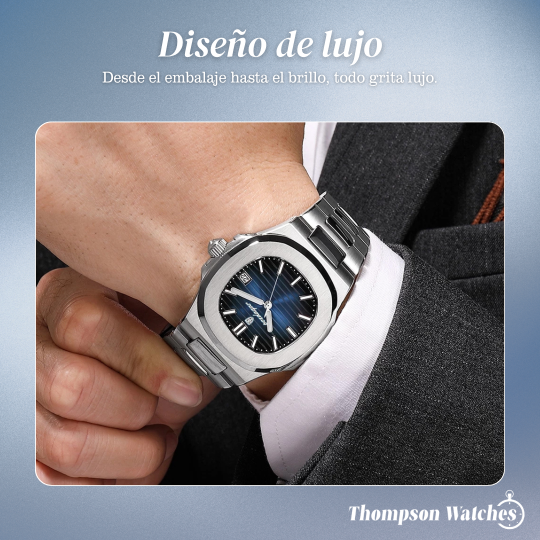 Evan | Reloj de diseño de acero integrado y pulido con detalles refinados de esfera | 31 mm