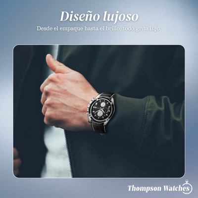 Reloj Cronógrafo Audaz de Cuero Sofisticado Jaxon | 47 mm