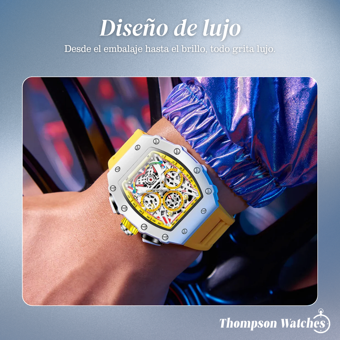 Reloj futurista con esfera esqueleto en colores Cairo | 41 mm