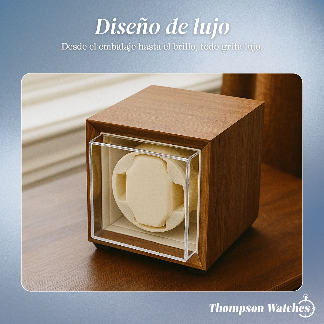 Rown | Cargador Automático de Reloj de Madera Premium