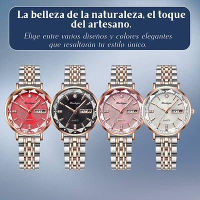 Patricia | Reloj de Cristal de Lujo Bicolor | 32 mm