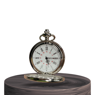 Luther | Reloj de bolsillo clásico de plata | 45 mm