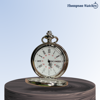 Luther | Reloj de bolsillo clásico de plata | 45 mm