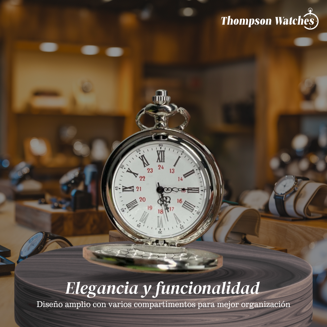 Luther | Reloj de bolsillo clásico de plata | 45 mm