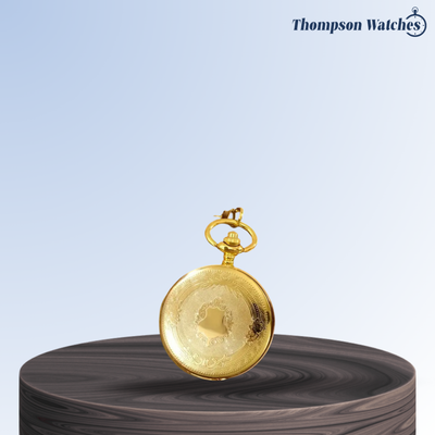 Glaze | Reloj de bolsillo dorado grabado | 45 mm