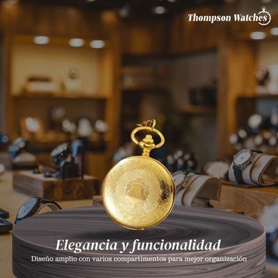 Glaze | Reloj de bolsillo dorado grabado | 45 mm