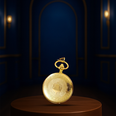 Glaze | Reloj de bolsillo dorado grabado | 45 mm
