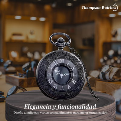 Russo | Reloj de bolsillo adornado con números romanos | 45 mm