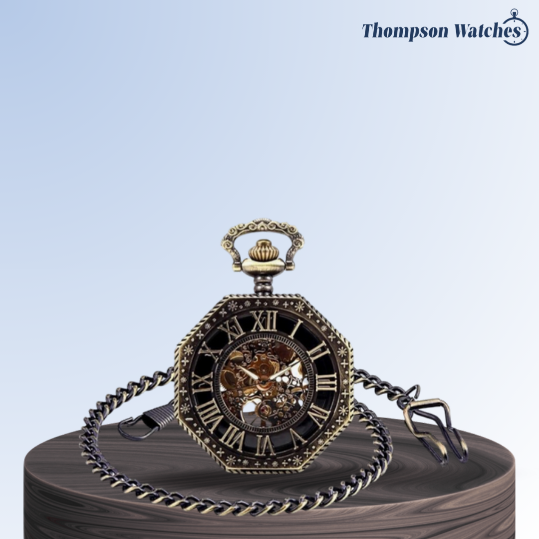 Harold | Reloj de bolsillo mecánico octogonal | 70 mm