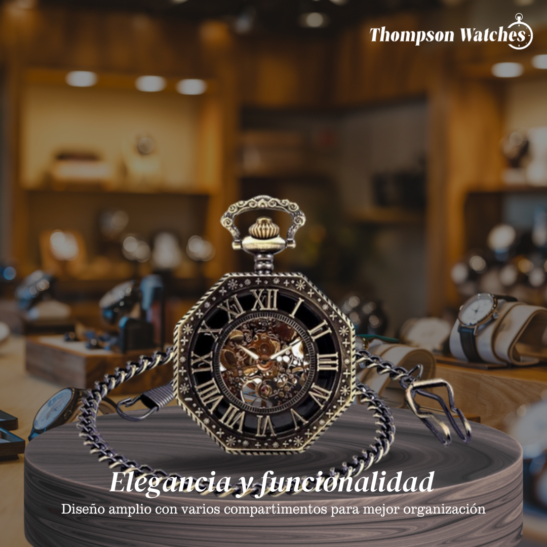 Harold | Reloj de bolsillo mecánico octogonal | 70 mm