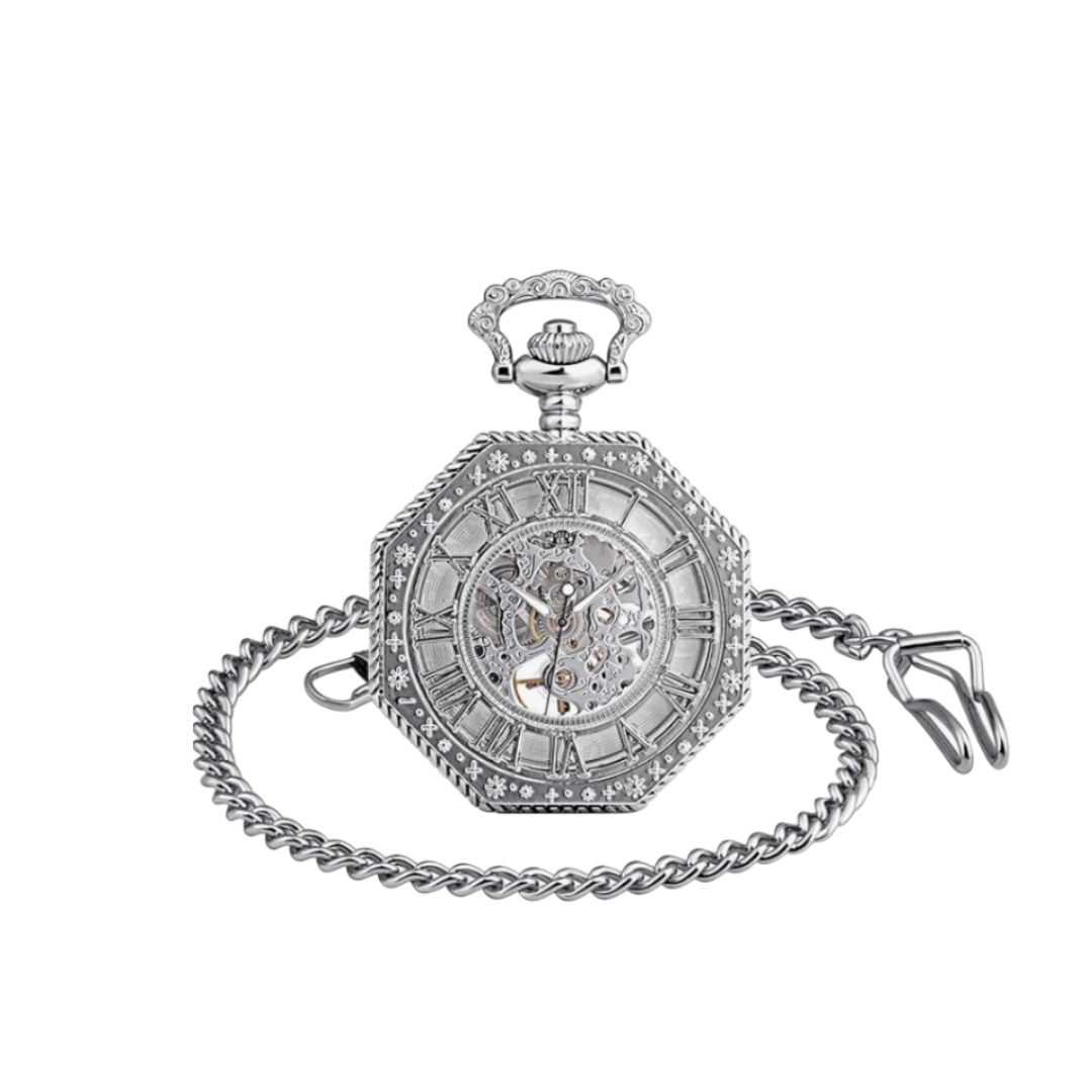 Harold | Reloj de bolsillo mecánico octogonal | 70 mm