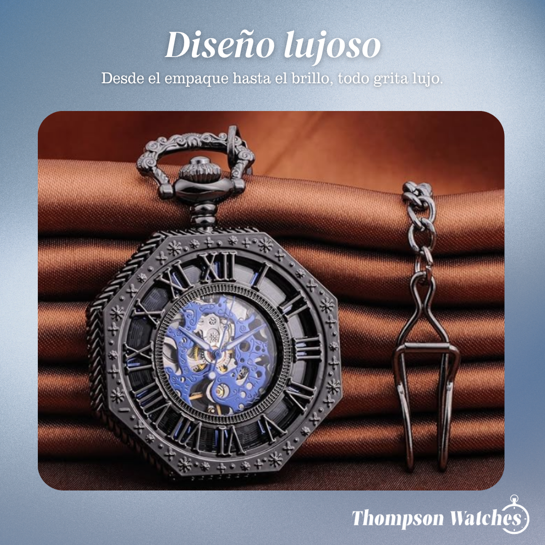 Harold | Reloj de bolsillo mecánico octogonal | 70 mm