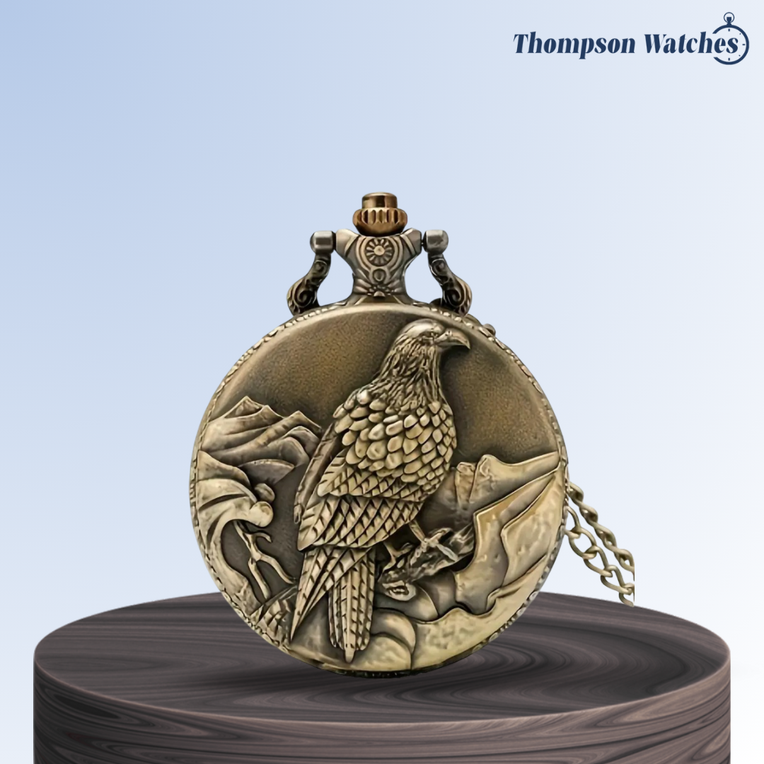 Jones | Reloj de bolsillo con águila en relieve | 45 mm