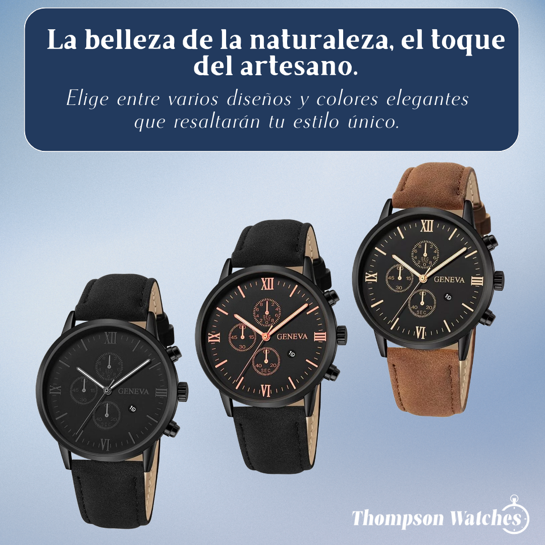 Reloj de cuarzo de estilo relajado Zachary con esfera analógica | 40.5 mm