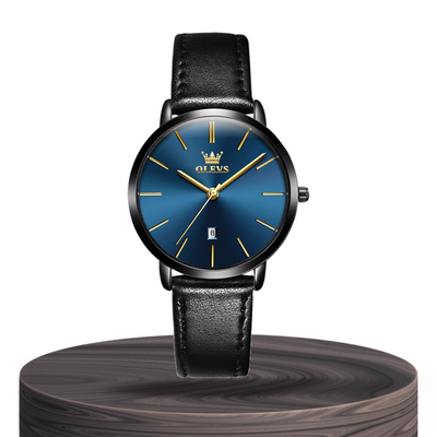 Finn | Reloj Cruise de cuero con fecha | 40 mm