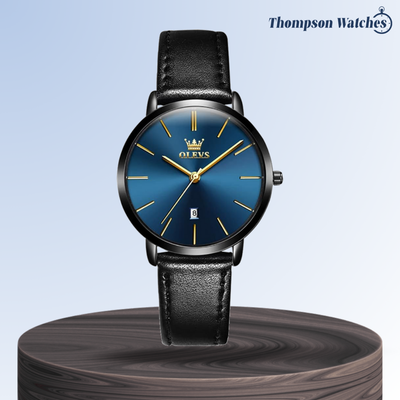 Finn | Reloj Cruise de cuero con fecha | 40 mm