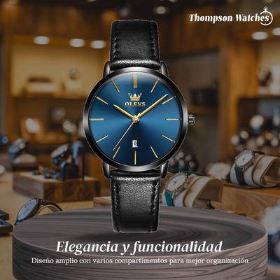 Finn | Reloj Cruise de cuero con fecha | 40 mm