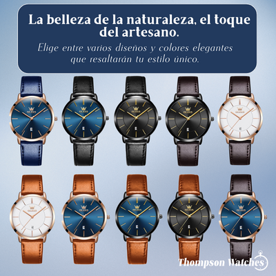 Finn | Reloj Cruise de cuero con fecha | 40 mm