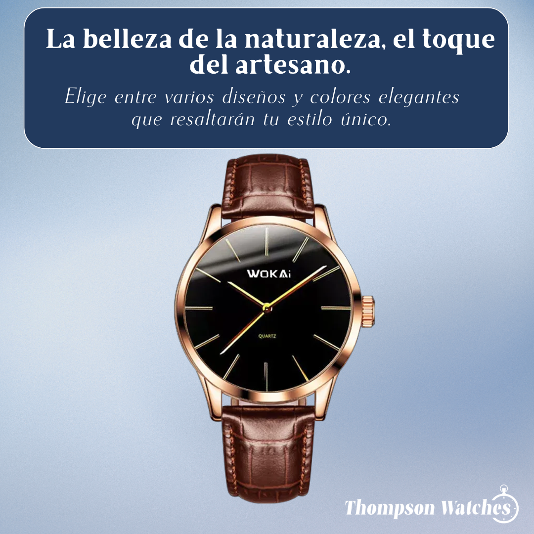 Ian | Reloj de Cuarzo Rosa Dorado Elegante Dean | 40mm