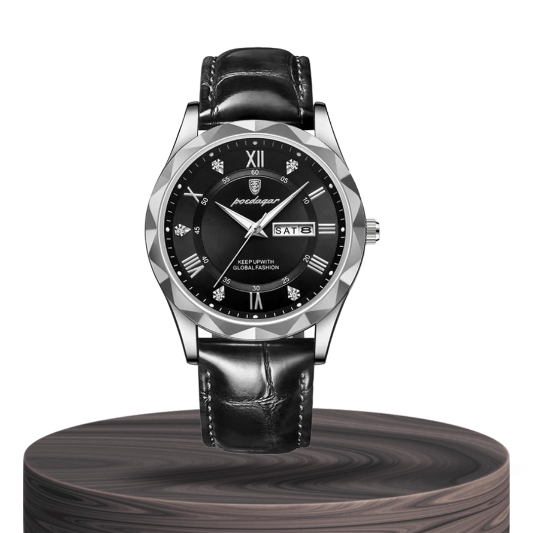 Brody | Elegante reloj de cuarzo con correa de piel | 40 mm