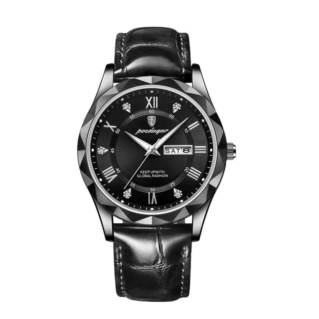 Brody | Elegante reloj de cuarzo con correa de piel | 40 mm