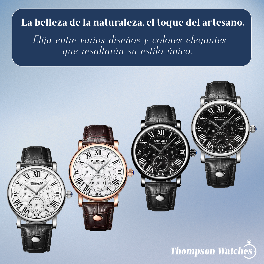 Reloj Cronógrafo de Cuero con Precisión en Tiempo Lucas | 40 mm