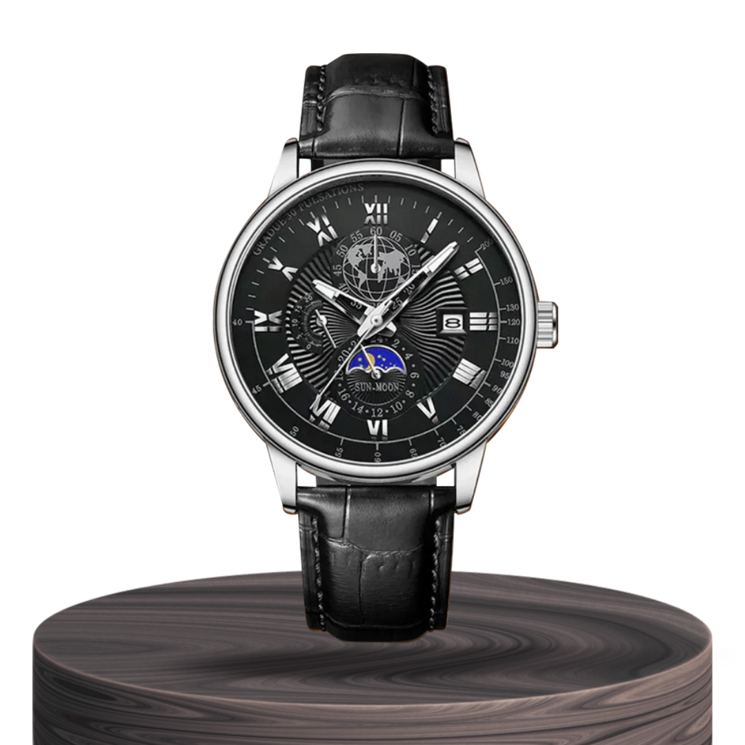 Julian | Reloj Global Voyager con fase lunar | 40 mm