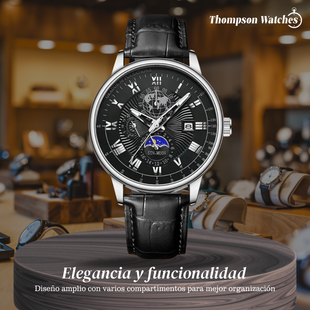 Julian | Reloj Global Voyager con fase lunar | 40 mm