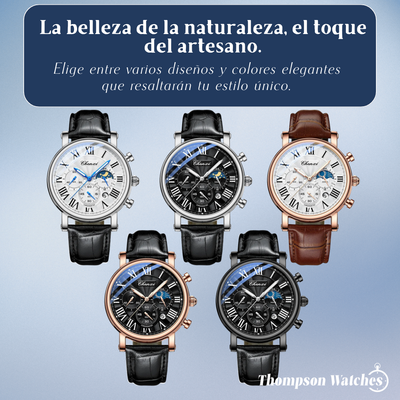 Gregory | Reloj de cuero Chrono Lunar | 44 mm