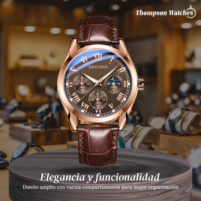 Stephen | Elegante cronógrafo con fase lunar | 42mm