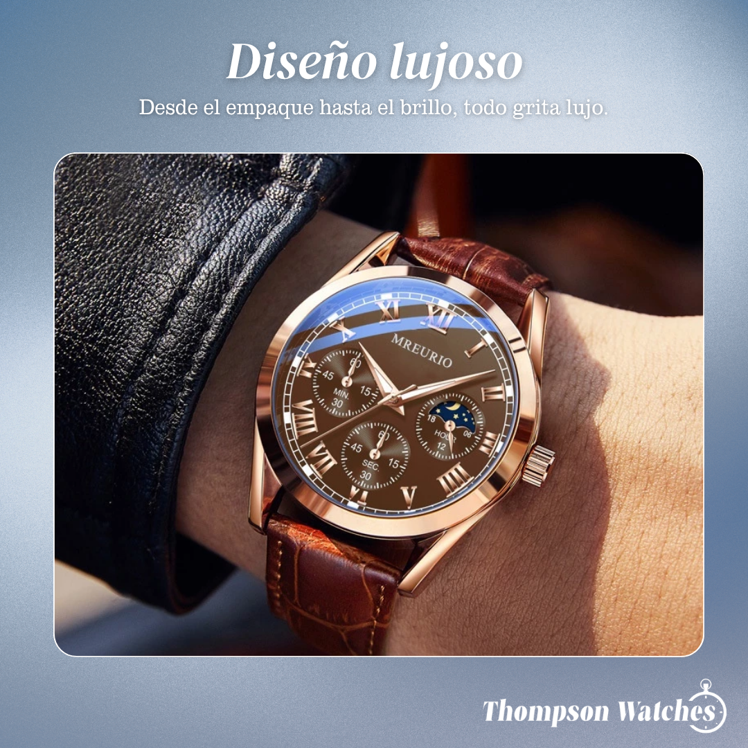 Stephen | Elegante cronógrafo con fase lunar | 42mm