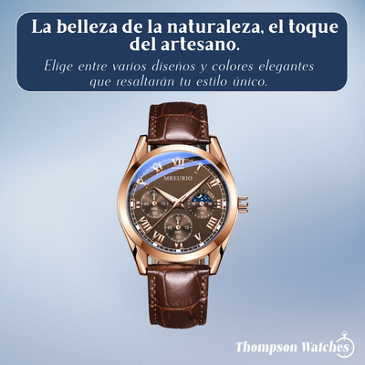 Stephen | Elegante cronógrafo con fase lunar | 42mm