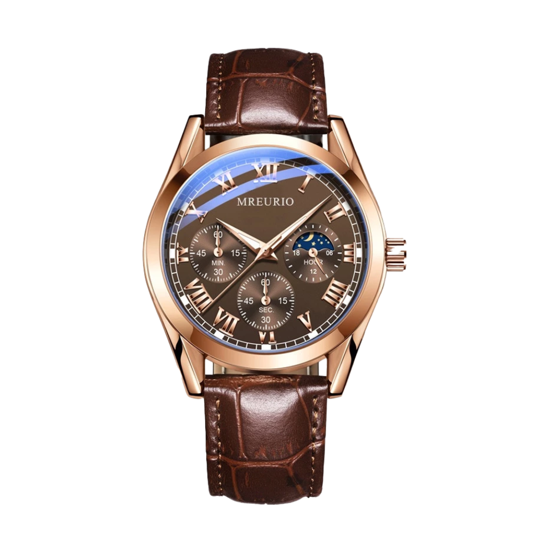 Stephen | Elegante cronógrafo con fase lunar | 42mm